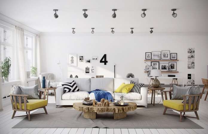 Inšpirácia do obývačky - Škandinávsky štýl